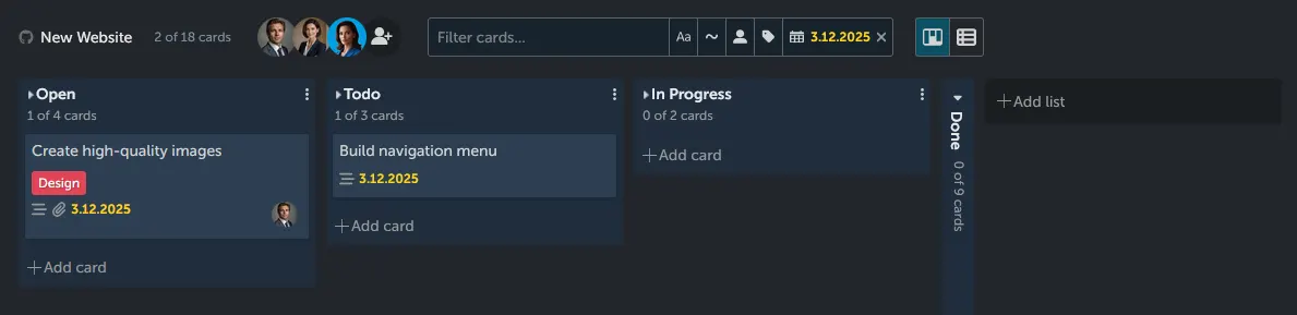 4ga Boards Day View Filter On